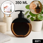 Close-up of leak-proof pump on liquid soap dispenser for easy refills