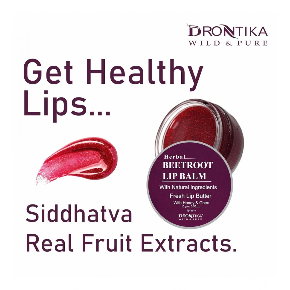 Unisex Herbal Dark And Chapped Lips Beetroot Lip Balm (10gm)