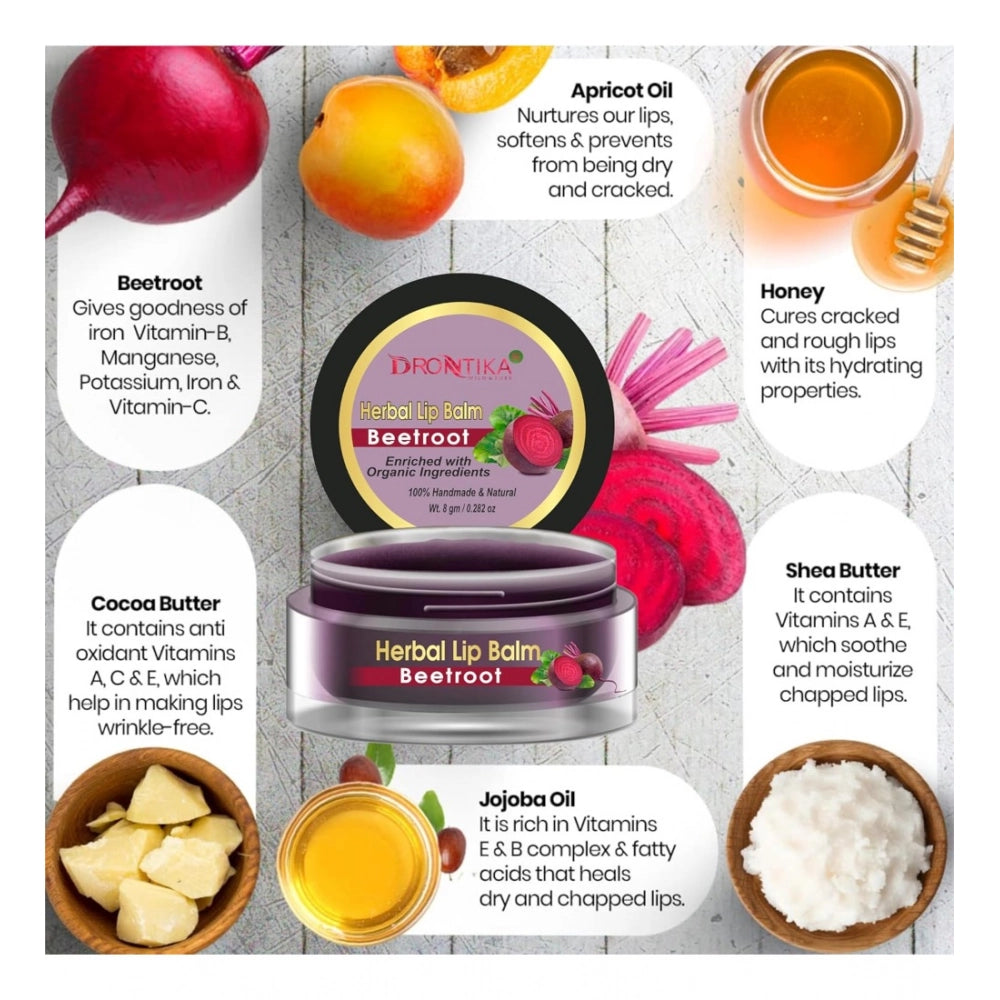 Unisex Herbal Dark And Chapped Lips Beetroot Lip Balm Pack Of 2  (20gm)