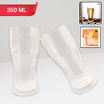 Unbreakable pitcher glass set with 350ML clear tumblers