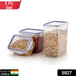 Organivo rectangular food containers in varying sizes with secure leak-proof lids.