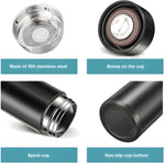 Angle view of smart vacuum insulated water bottle displaying temperature