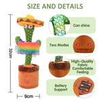 Dynamic dancing cactus toy demonstrating its fun spinning and wiggling movements.