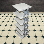 Side view showcasing the sturdy ABS construction of the 6-layer shoe rack.