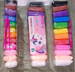 Colorful antibacterial super clay pieces from kids creative clay set