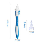 Side view of the silicone earwax remover, highlighting the flexible tips.