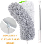 Ergonomic handle design of the microfiber duster for comfortable grip.