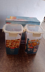 Durable airtight kitchen storage container for grains and snacks