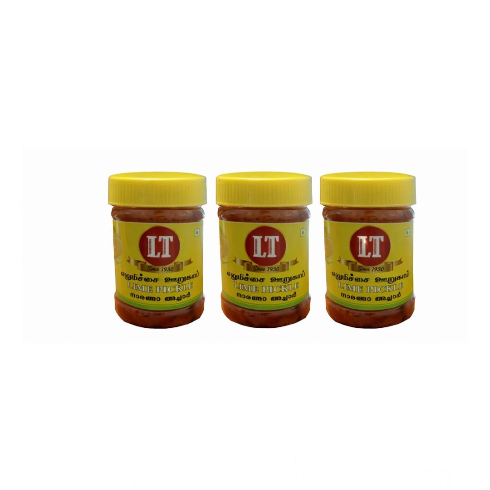 Pack of_3 300GM LT Lemon Pickle Traditional Digestive Side Dish (Red)