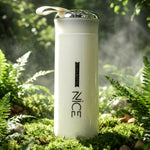 Reusable white glass bottle perfect for infused detox drinks