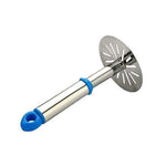 Efficient stainless steel vegetable masher for everyday kitchen tasks.