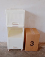 Close-up of the durable, eco-friendly PP plastic material used in the storage cabinet.