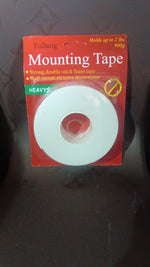 Close-up texture of double sided foam mounting tape surface