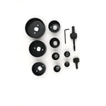Packaging for the 12-piece 19-64mm carbon steel hole saw kit.