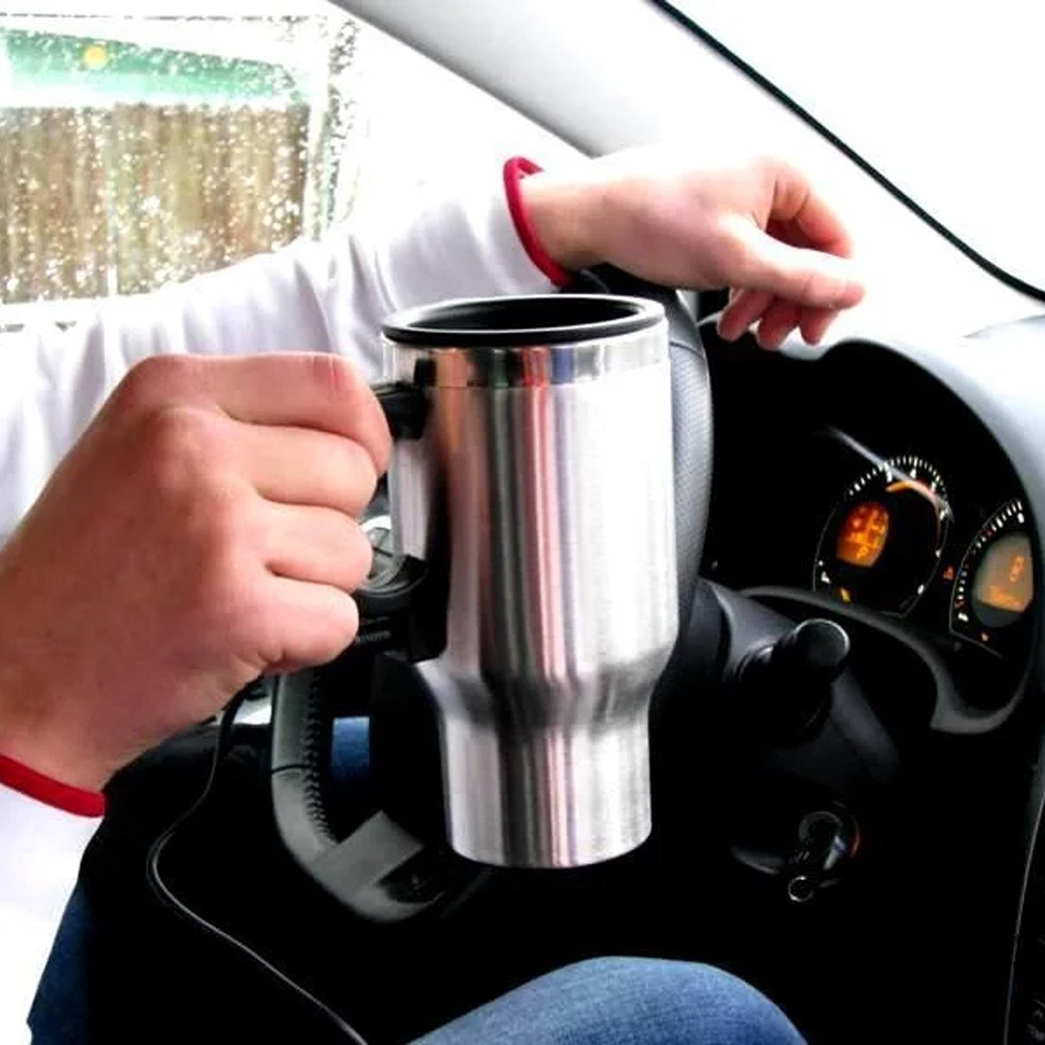 Stylish insulated tumbler for your office or home.