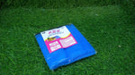 Blue zippered mesh bag for keeping vegetables fresh in the fridge.