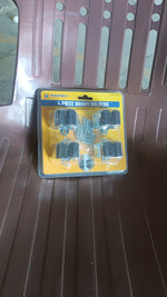 Full set of four GlimmerHome wall mount mop and broom holders in packaging.