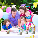 Kids' party straws showcasing playful cartoon truck designs.