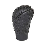 Soft, durable silicone gear shift knob protector for car interiors.