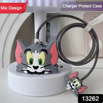 Silicon cartoon charger cover protecting an iPhone 18-20W charger.