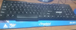 Underside view of the robust wired USB keyboard.