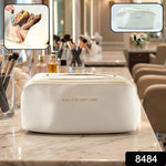 Compact waterproof cosmetic storage bag with zipper and handle