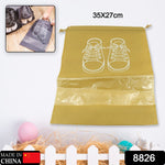 Durable waterproof shoe bag protecting sneakers from moisture, ideal for travel.