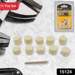 Eleven-piece wool felt polishing pad kit displayed on a clean surface.