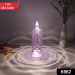 Battery operated smokeless crystal candlelight for indoor and outdoor decor