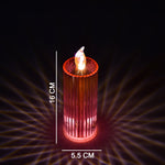 Arrangement of multiple LED Crystal Candles creating a magical ambiance for a celebration.