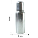 Travel friendly stainless steel baby feeding bottle 200ml