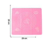 Diagram illustrating the precise dimensions of the silicone baking mat (29x26 cm).