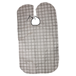 Salon cape with stylish polka dots for professional hair styling