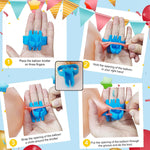 Happy birthday party supply kit with balloons, banner, and tools