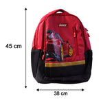 Casual & stylish school bag with fun car print for kids