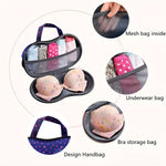 Travel-friendly molded bra storage case with handle