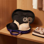 Bra organizer travel case with easy carry handle
