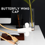 Silicone Angel cable protector wrapped securely around a mobile charger cord.