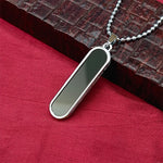 Elegant minimalist bar pendant necklace with matching chain