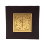 Golden Charan Paduka illustrating fine craftsmanship placed in wooden box