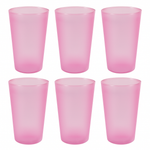Close-up of the durable plastic material used in the  plastic glass set.