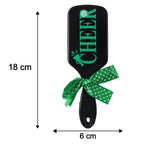 Close-up of kids printed hair brush with soft bristles for gentle styling.
