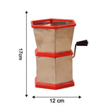 Stainless steel manual chilli cutter with hexa-style chamber