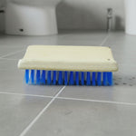 Hard bristle cleaning brush designed for tough stains on floors and clothing