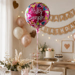 Foil balloon wall decoration for birthday parties