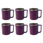 Coffee mug with stainless steel inner lining and sleek outer finish