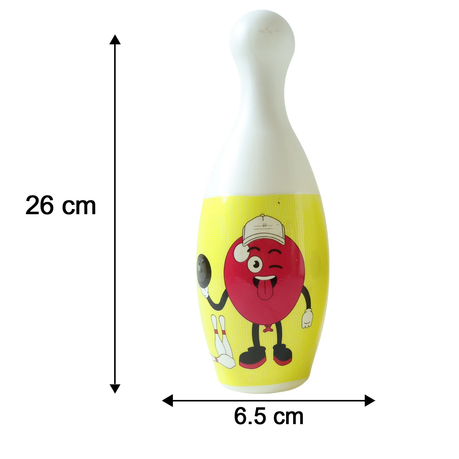 Vibrant childrenÕs bowling set with cartoon characters in durable plastic
