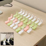 Set of 30 multi-color hanger connector hooks for closet space saving