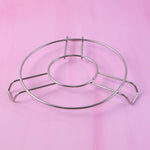 Compact stainless steel cooking rack perfect for various cookware