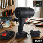 Compact cordless leaf blower fan designed for garden and home cleaning